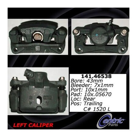 Centric Semi-Loaded Brake Caliper, Parts, 141.46538 141.46538